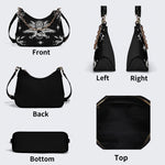 Gothic Eagle And Snake - Leather Crossbody Bag