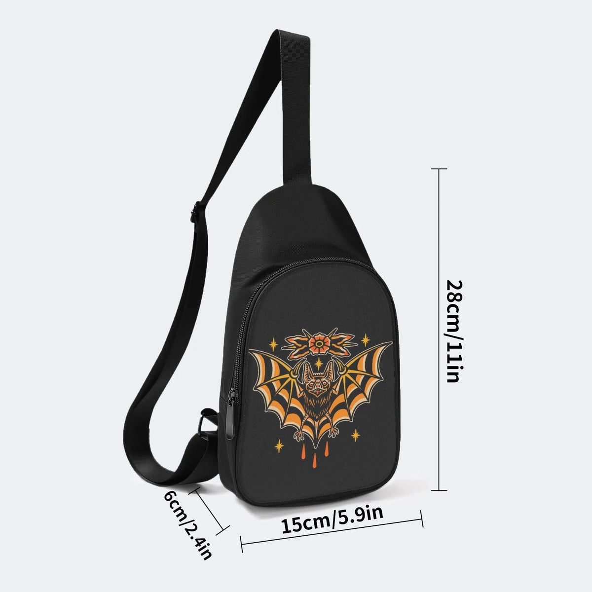 Traditional Bats Print - Chest Bag