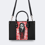 Horror Ghostface Print - Leather Handbag