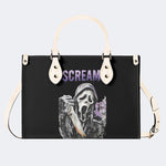 Horror Ghostface Print - Leather Handbag