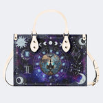 Gemini Starry Sky - Leather Handbag