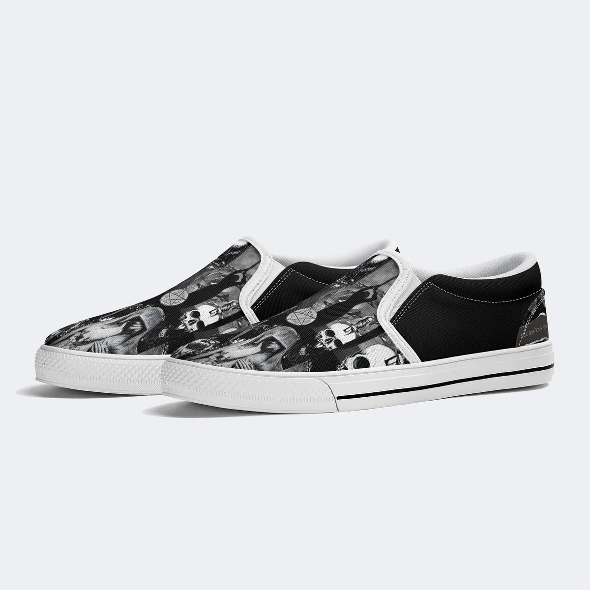 Horror Collage Print - Slip On Shoes