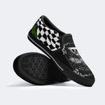 Unisex Death Moth&Skull Print - Slip On Shoes
