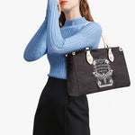 Vintage Death Moth Print - Leather Handbag