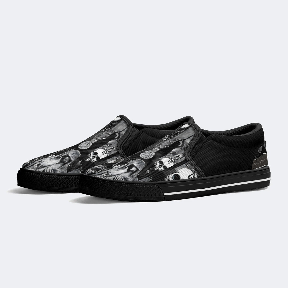 Horror Collage Print - Slip On Shoes