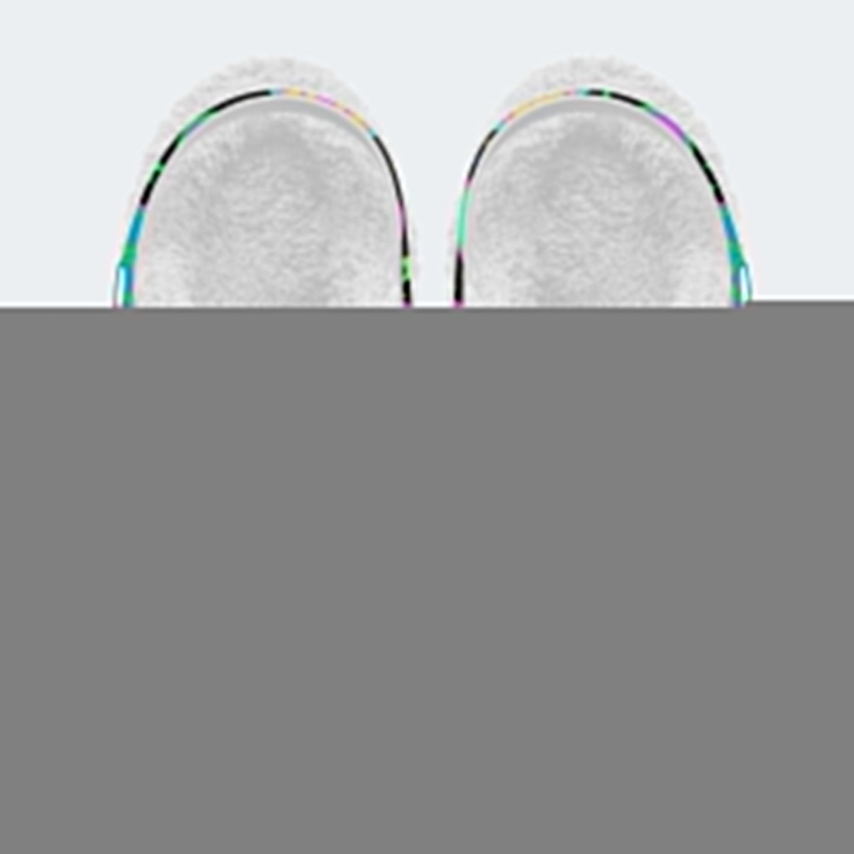 Fluorescent Skull Print- Fur Lined Slippers/Sandals