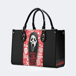 Horror Ghostface Print - Leather Handbag