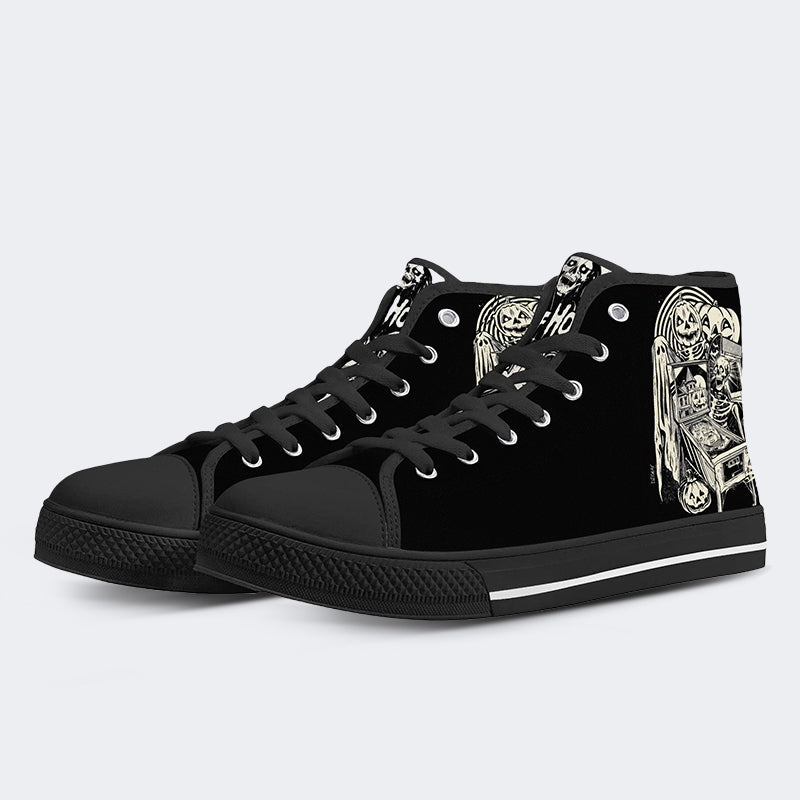 Unisex Halloween Horror Print - High Top Canvas