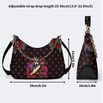 Horror Ghostface Print - Leather Crossbody Bag
