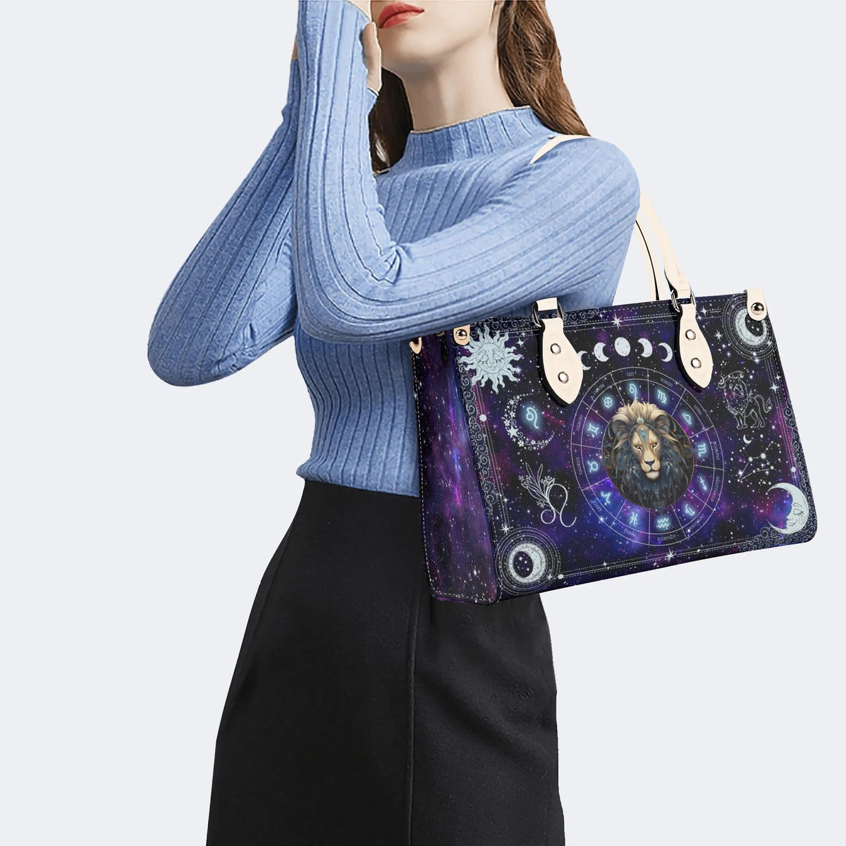 Leo Starry Sky - Leather Handbag