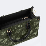 Moths In The Night Sky - Leather Handbag