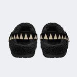 Death Moth Vintage Print - Fur Lined Slippers/Sandals
