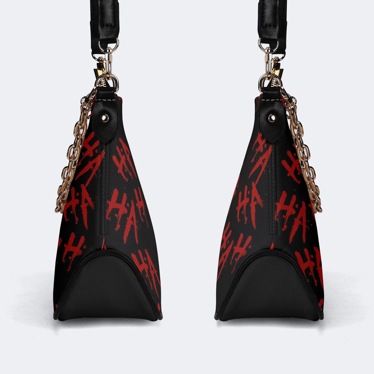Unisex Horror Print - Leather Crossbody Bag