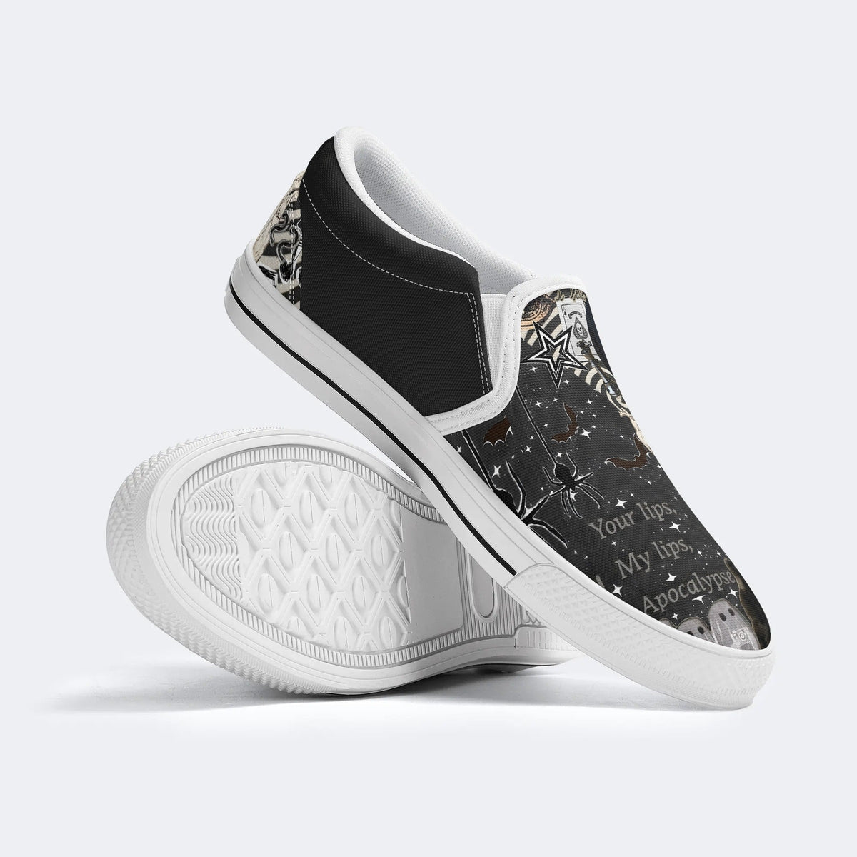 Horror Collage Print - Slip On Shoes