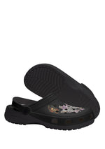 Bottom view showing slip-resistant sole of gothic tattoo slippers