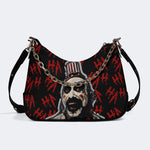 Unisex Horror Print - Leather Crossbody Bag
