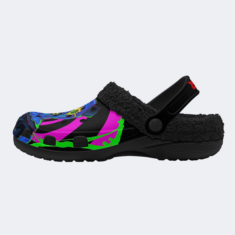 Unisex Horror Terrifier Print - Fur Lined Slippers/Sandals