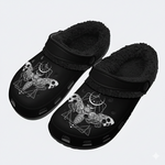 Surreal Death Moth - Fur Lined Slippers/Sandals