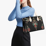 Unisex Tiger Print - Leather Handbag