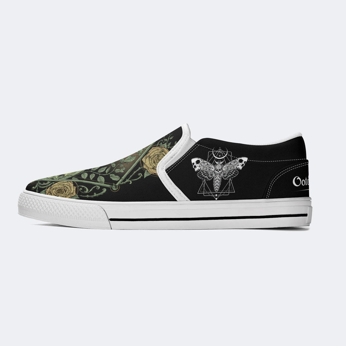 Death Moth&Skeleton - Slip On Shoes