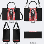 Horror Ghostface Print - Leather Handbag