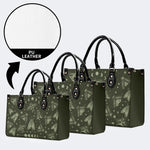 Moths In The Night Sky - Leather Handbag