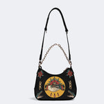 Trust No One Snake Print - Leather Crossbody Bag