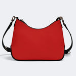 Horror Skull Print - Leather Crossbody Bag
