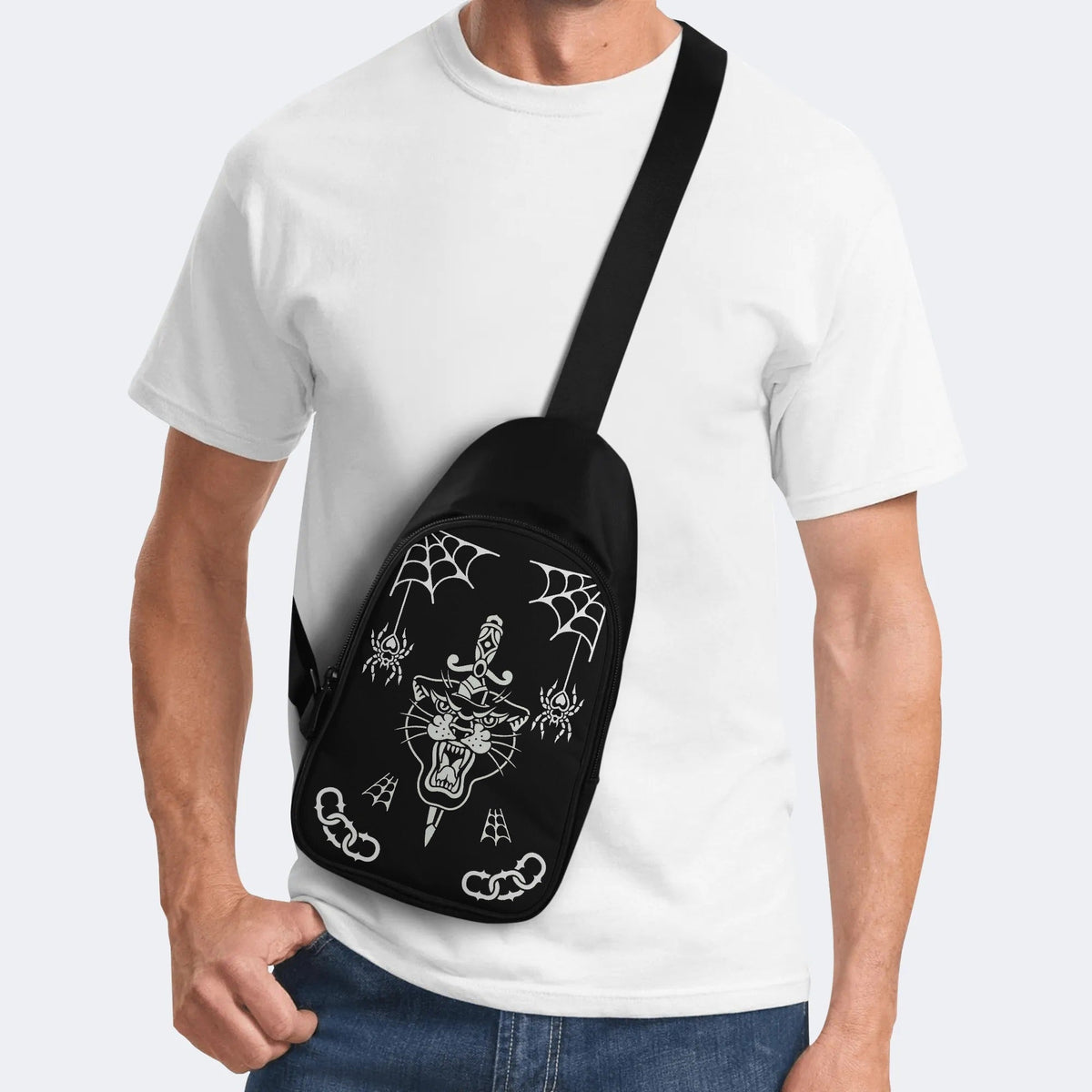 Unisex Tiger Print - Chest Bag