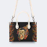 Unisex Monkey Print - Leather Handbag