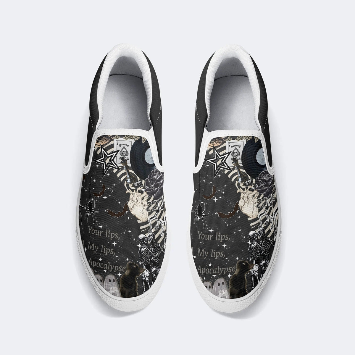 Horror Collage Print - Slip On Shoes
