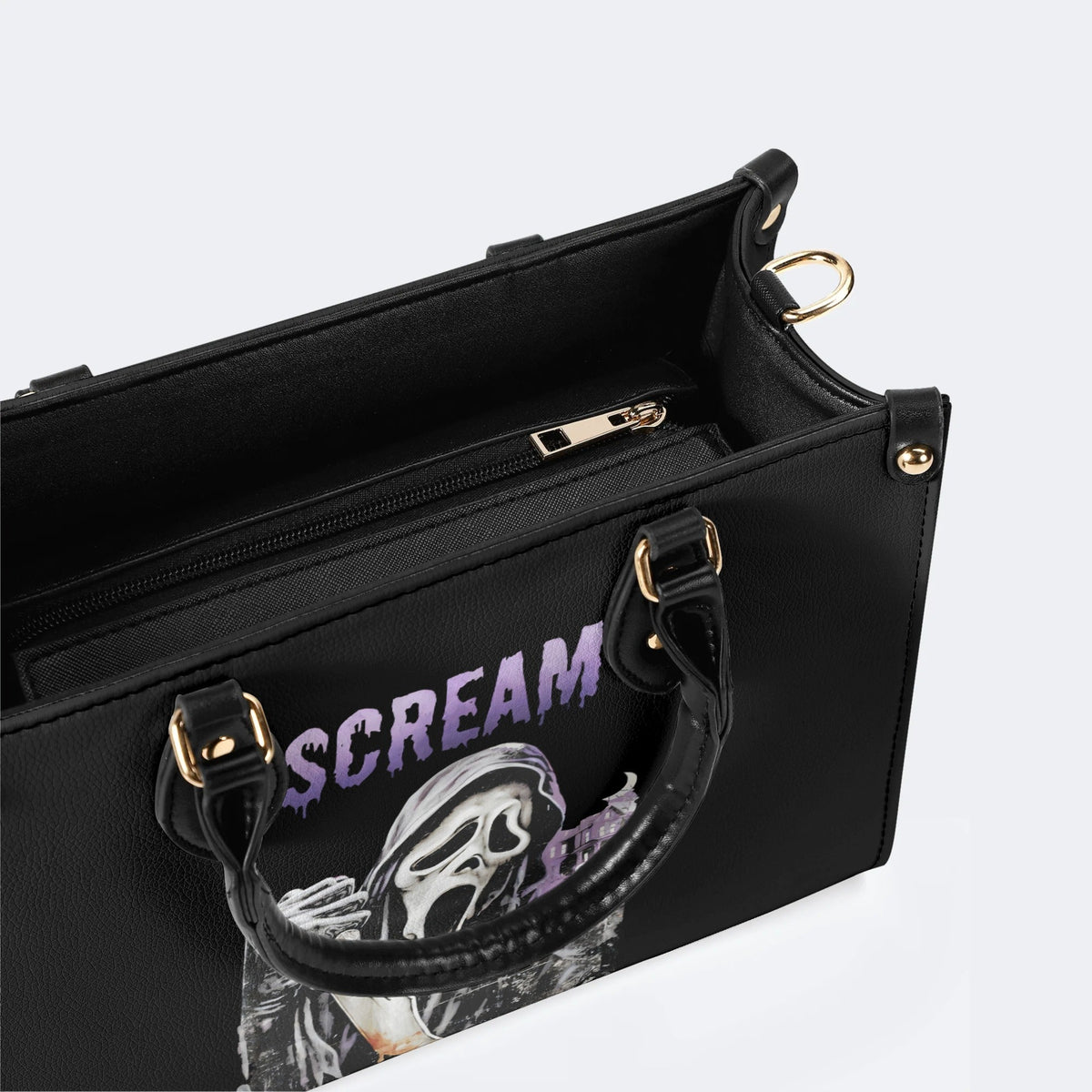 Horror Ghostface Print - Leather Handbag