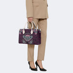 Death Moth Vintage Print - Leather Handbag