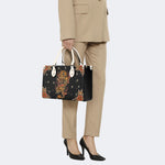 Traditional Dragon Print - Leather Handbag