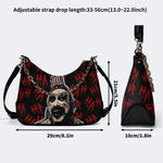 Unisex Horror Print - Leather Crossbody Bag